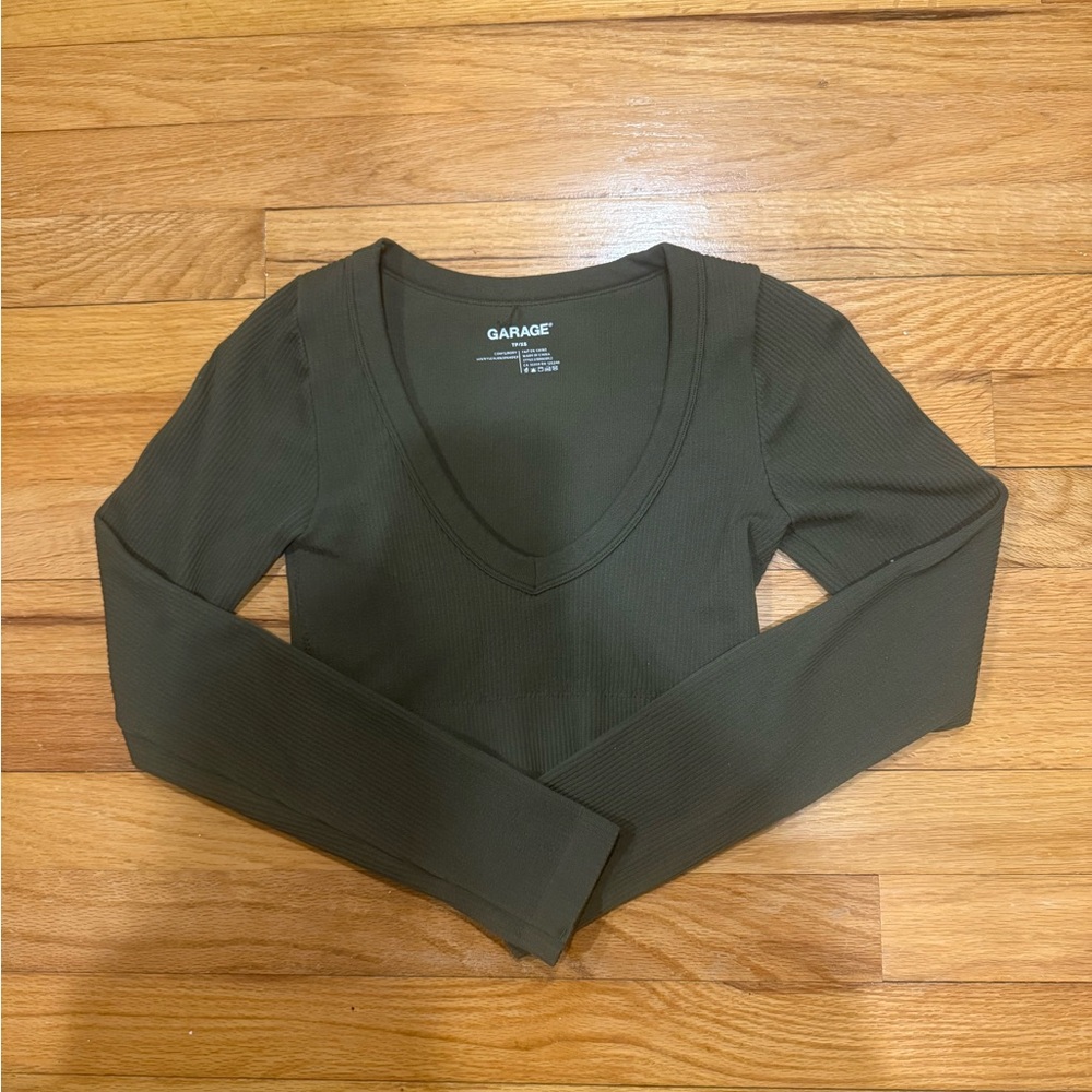 Garage Olive Green Women's Top
